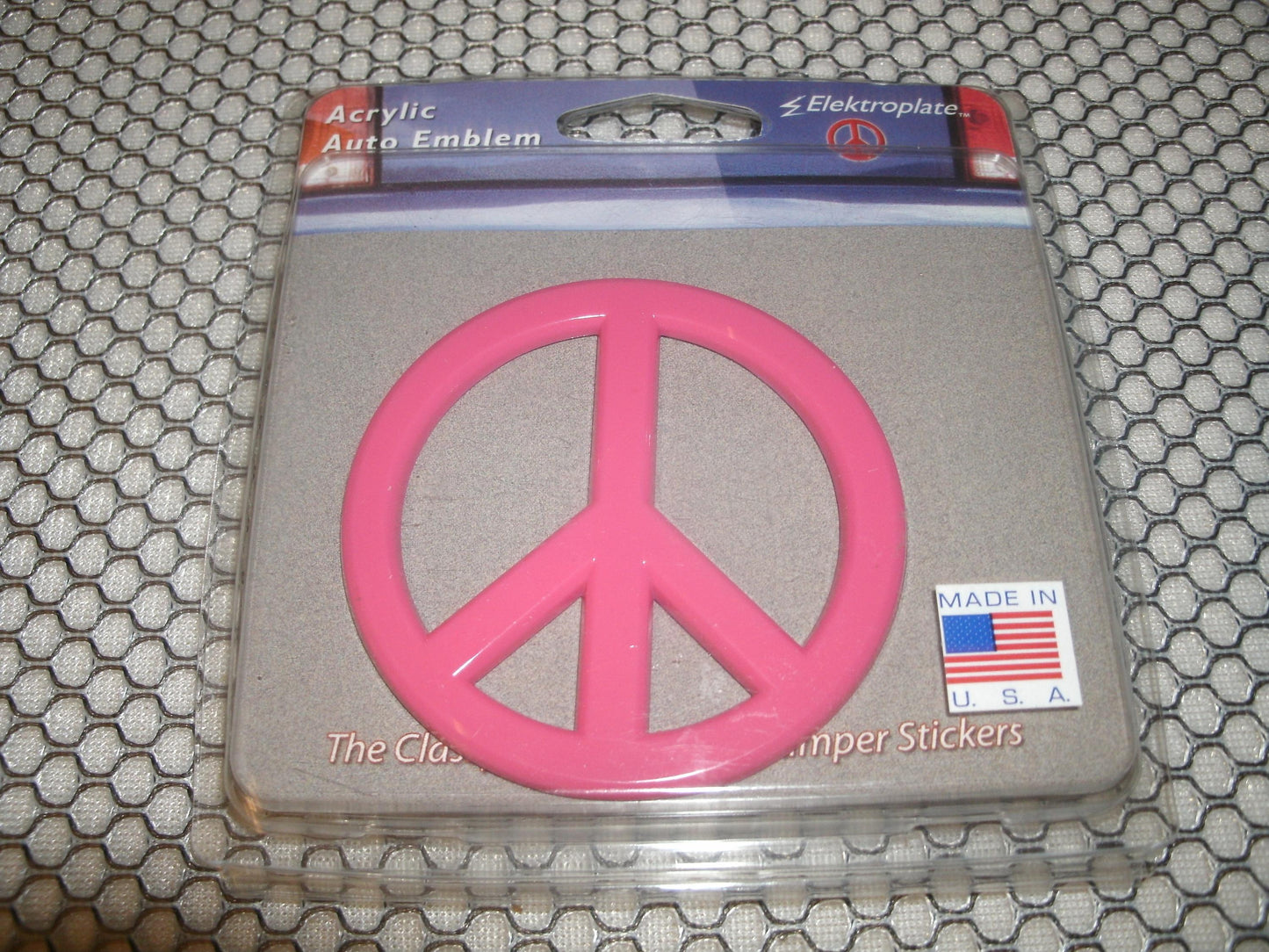Peace Sign. Pink. New. 696675312359. Car Peace Sign.