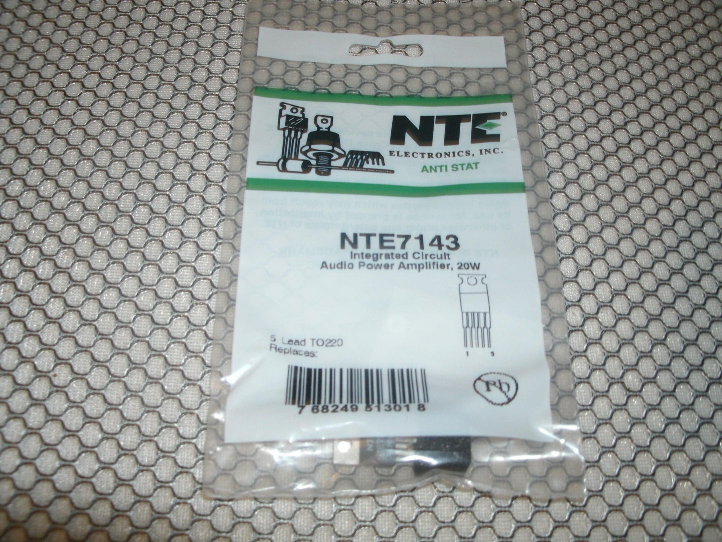 NTE Electronics NTE7143 Audio Power Amplifier.