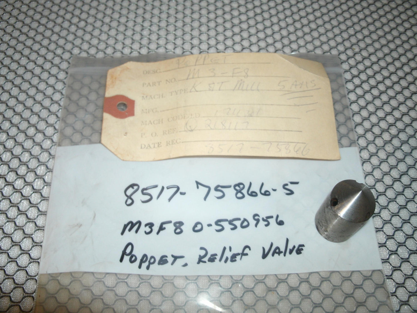 K&T M3-F8 Poppet Relief Valve. New.