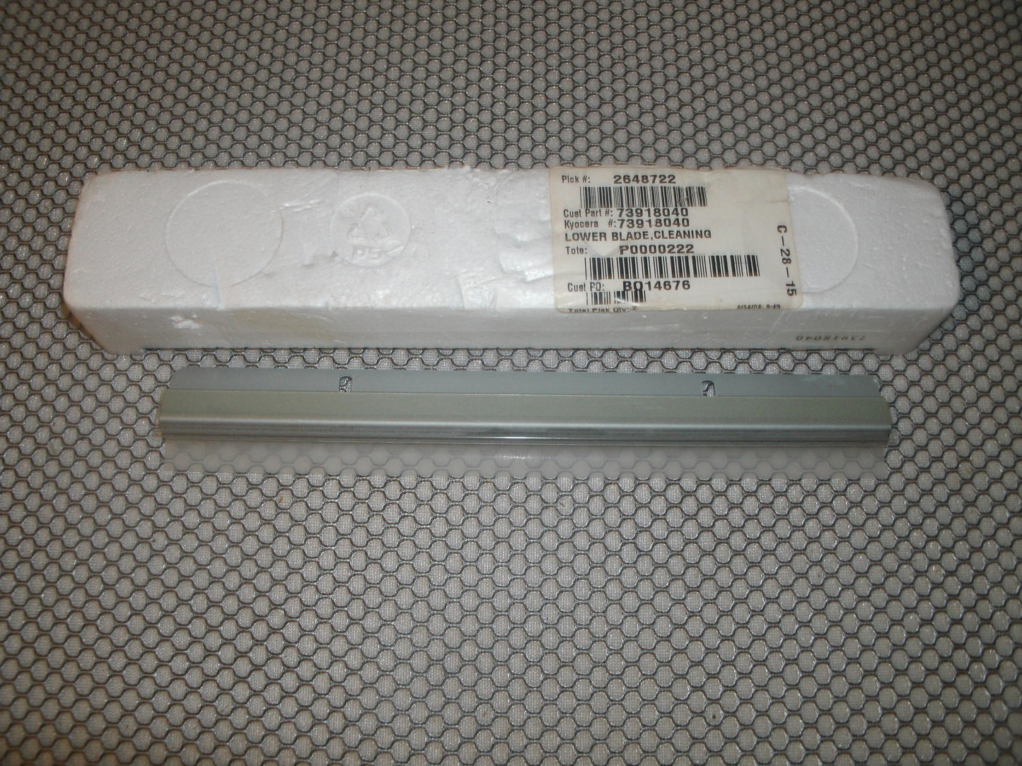 Kyocera Mita, 73918040, Lower Cleaning Blade. New. OEM.