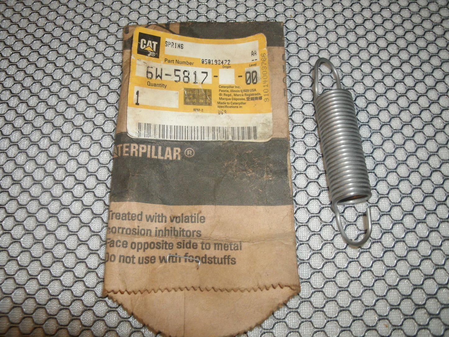 Caterpillar 6W-5817 Spring. New.