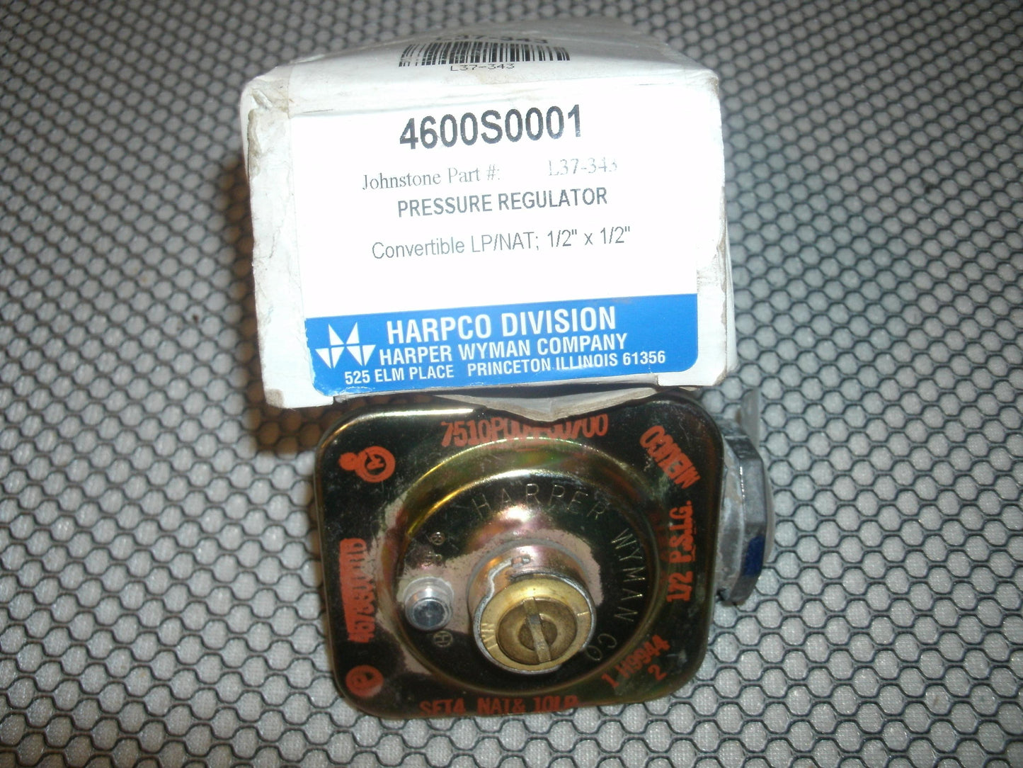 Harpco L37-343 Pressure Regulator. New.