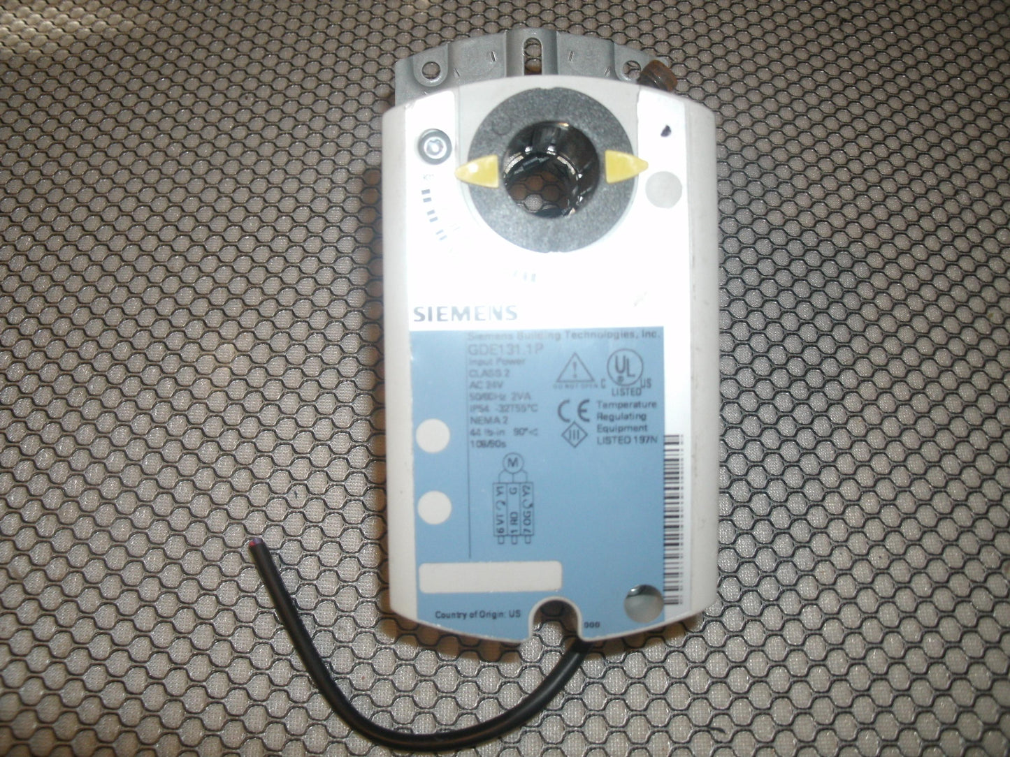 Siemens GDE131.1P Electric Damper Actuator. (A)