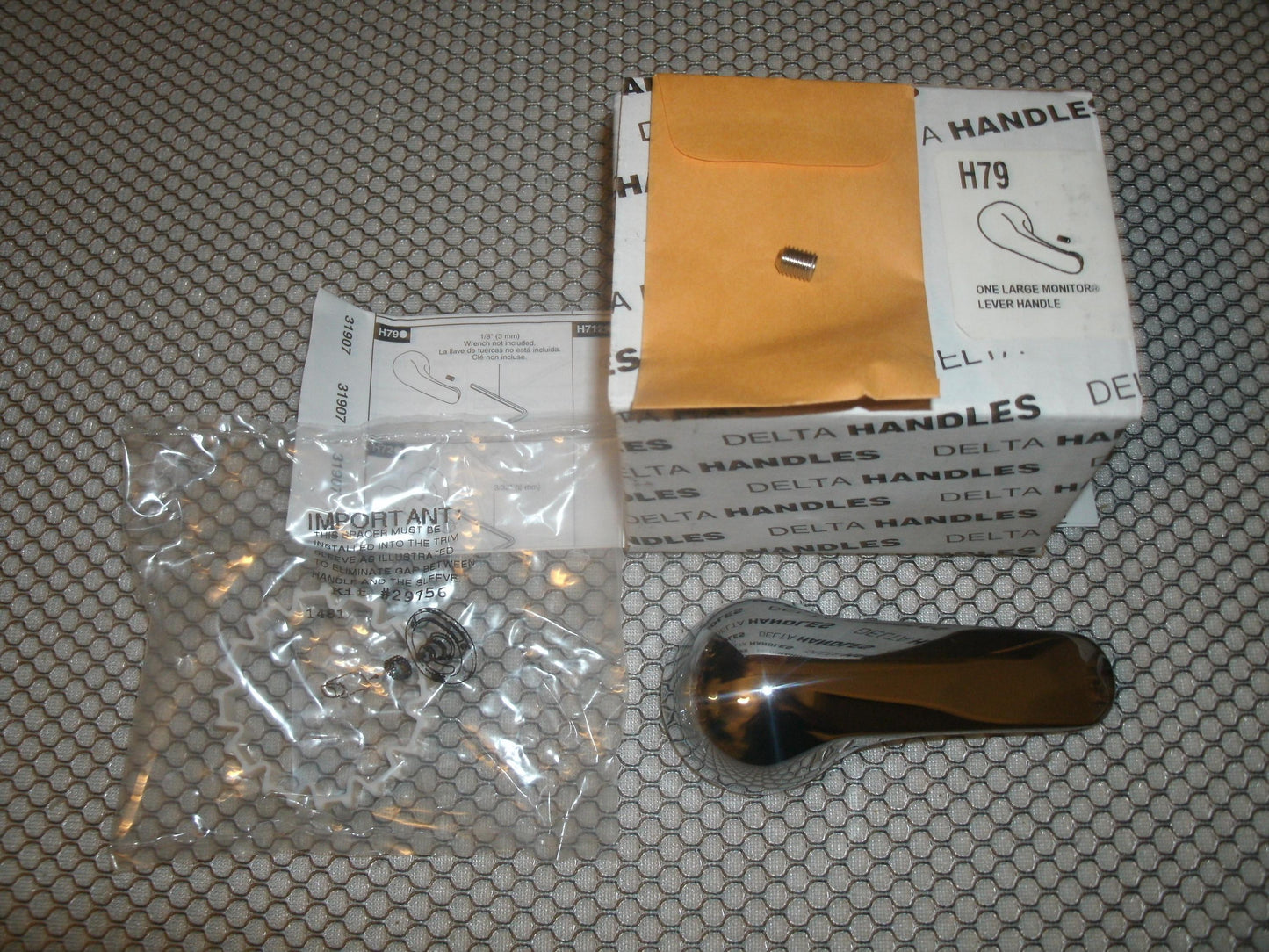 Delta H79 Single Metal Lever Handle Kit. New.