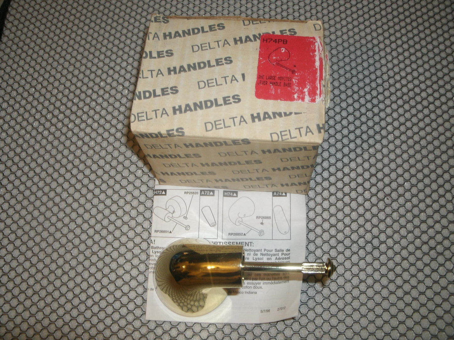Delta H74PB One Large Monitor Lever Handle Base.
