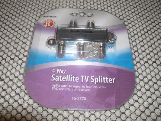Satellite TV Splitter. 16-2570. Four Way. New.