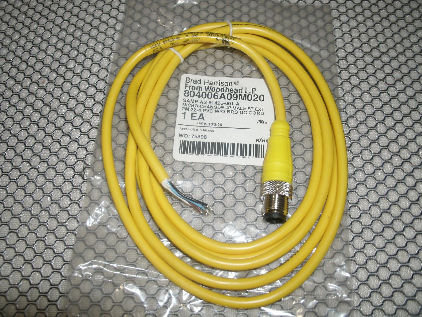Brad 804006A09M020 Cable. New