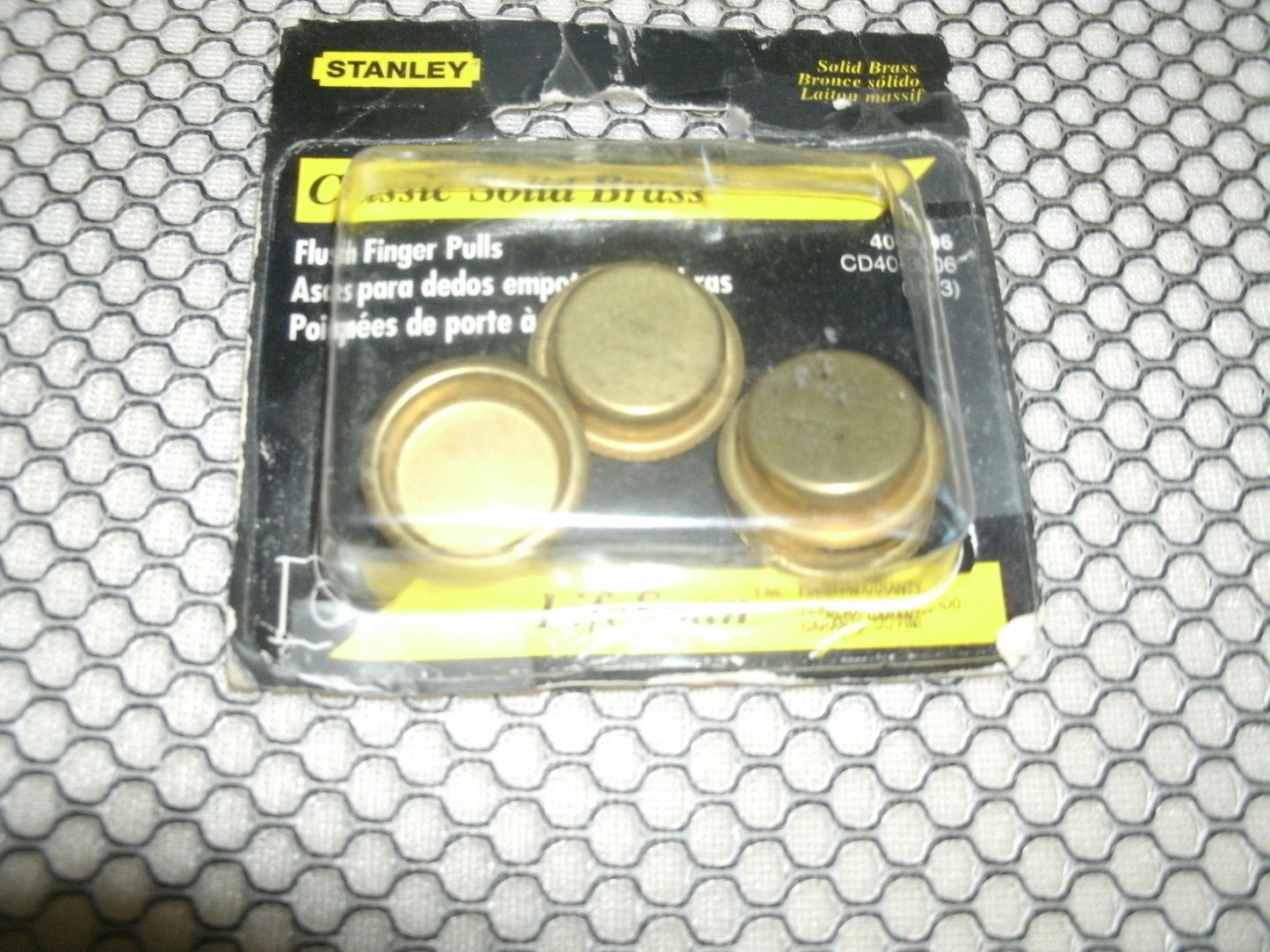 Stanley 40-3506 Brass Flush Finger Pulls. New.