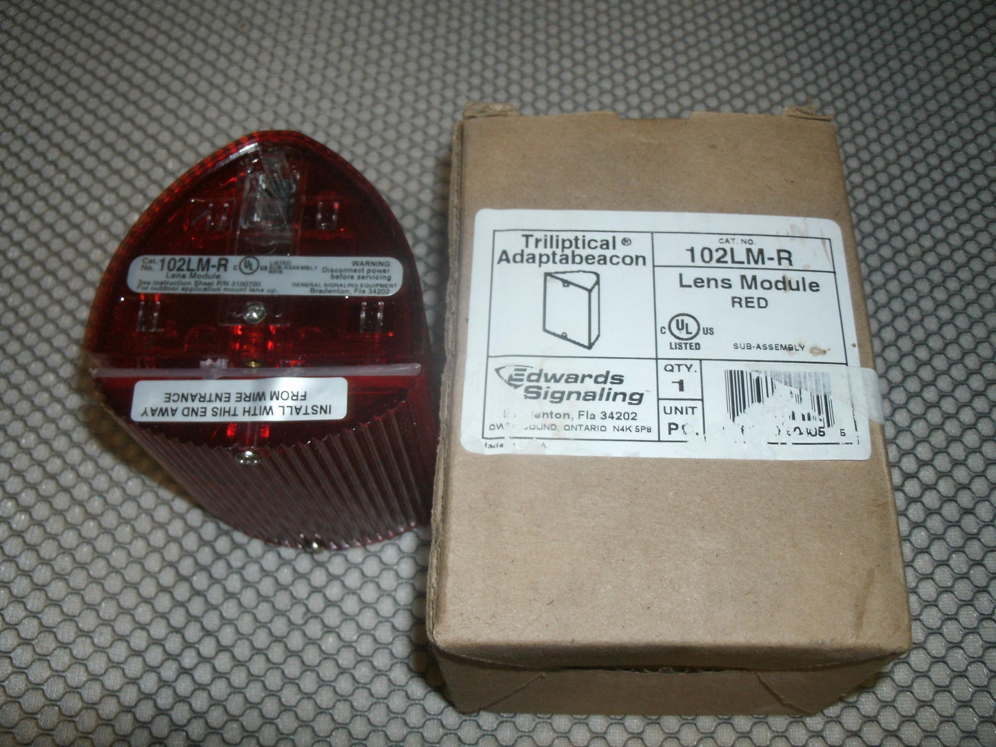 Edwards Signaling 102LM-R Lens Module. Red. New.