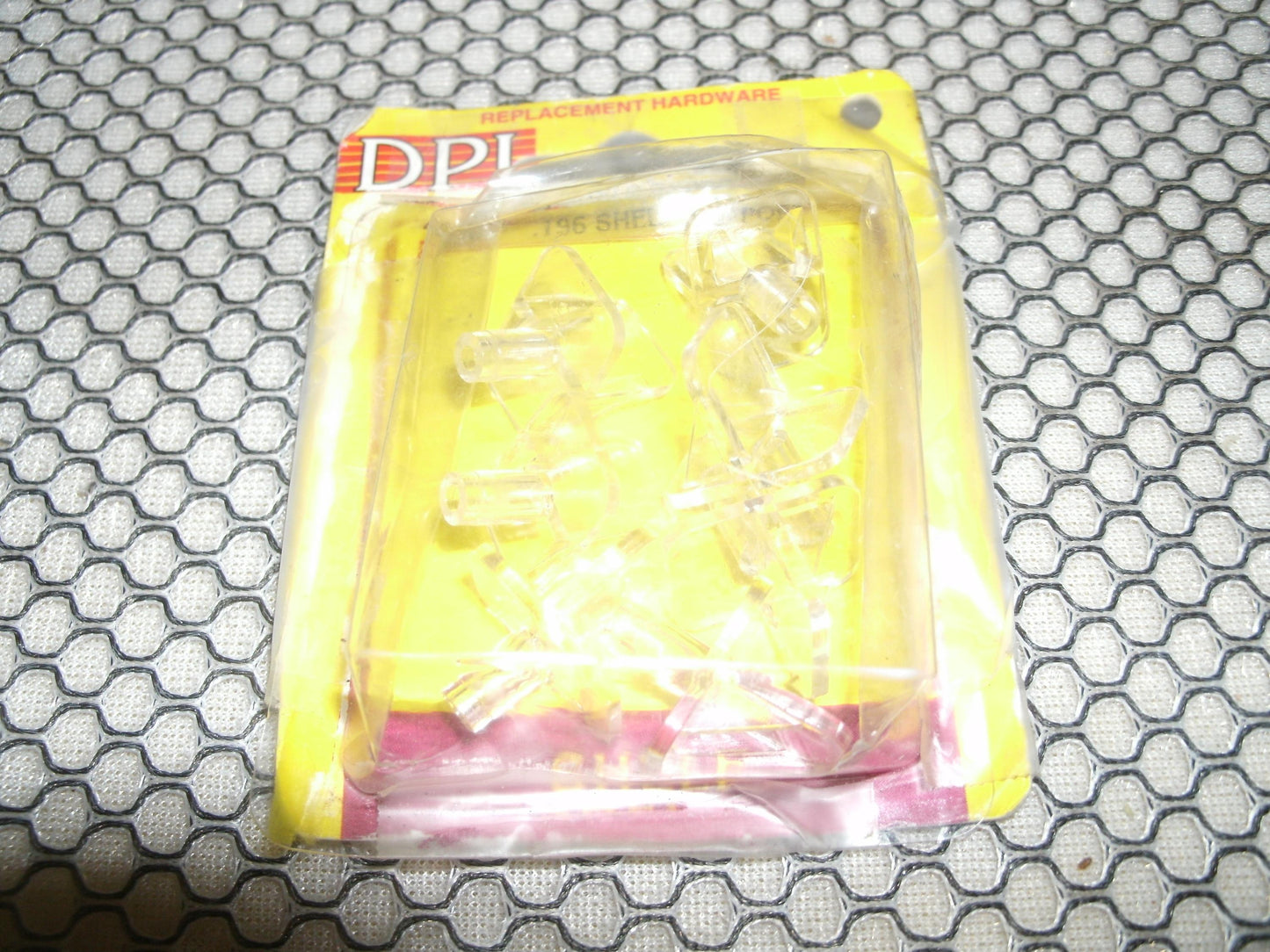 DPI 4412. New. .196 Shelf Support. Clear Clips.