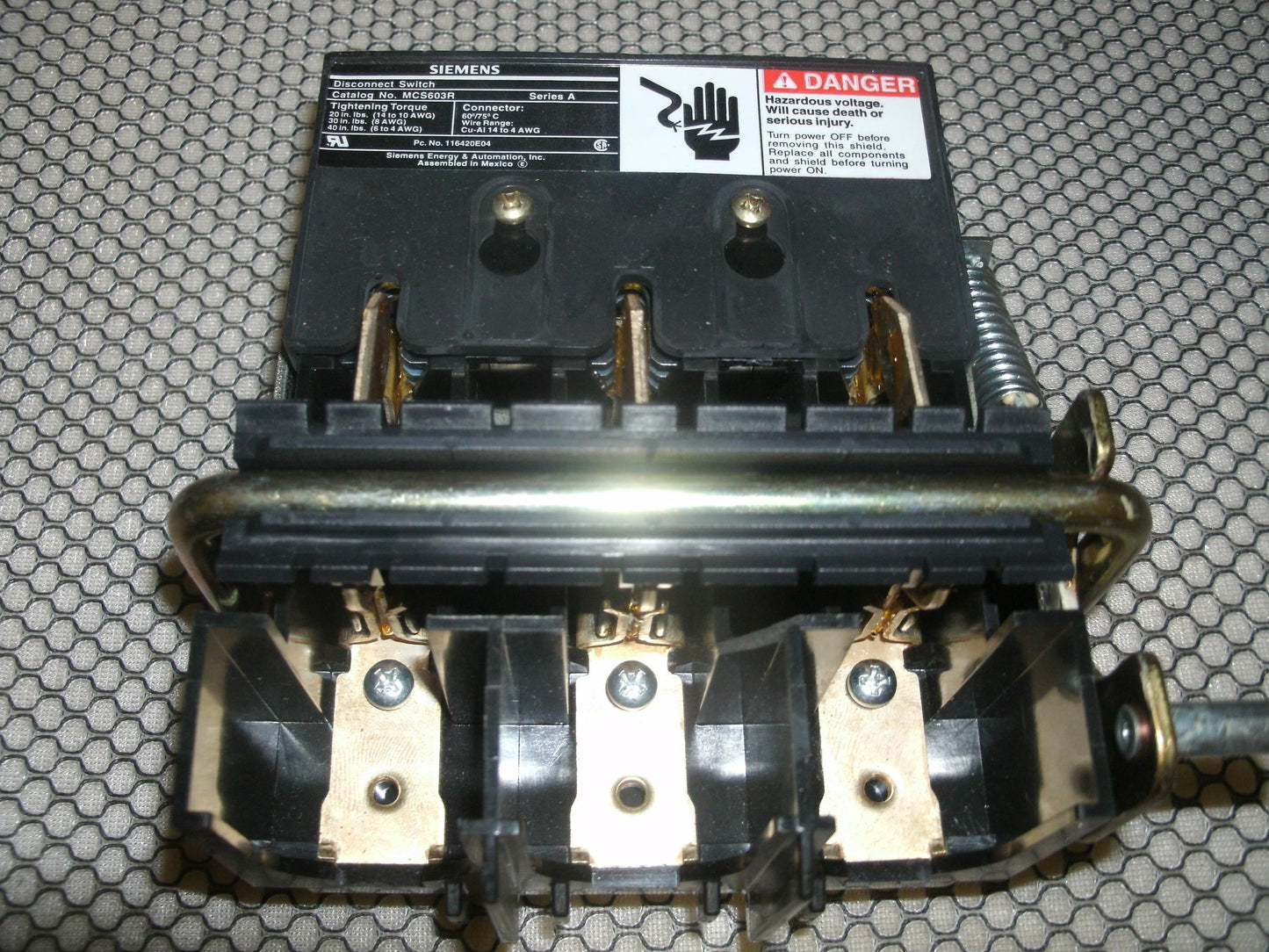 Siemens MCS603R Disconnect Switch. New. 680.000156.