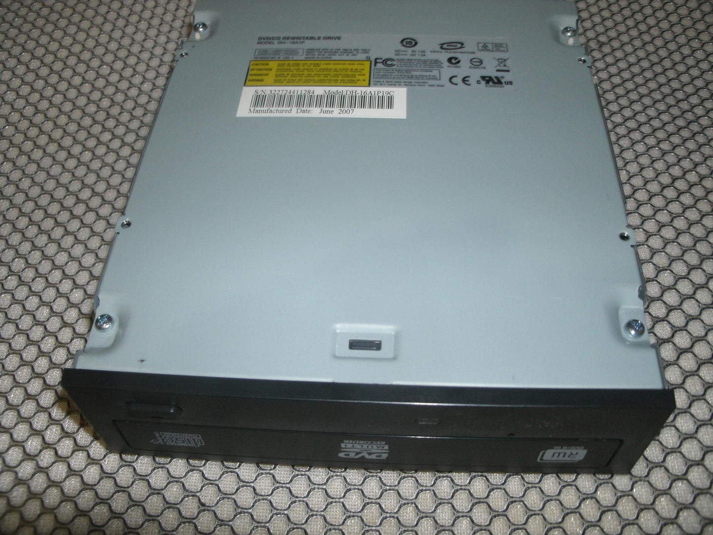 Atapi DH-16A1P DVD/CD Rewritable Drive. Refurnished.
