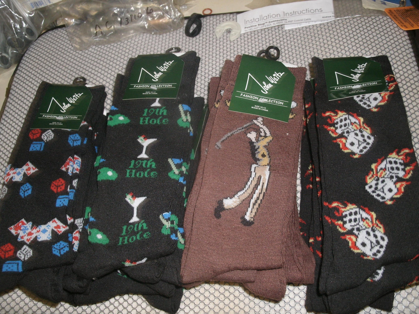 John Weitz Socks. "Lot of 26". New.Size 10-13.