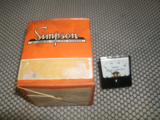 Simpson Gauge. New. 29887. 0-300 DC Milliamperes. (28)
