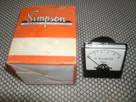 Simpson Gauge. 1227-MA1. 0 to 10 DC Milliamperes. New.
