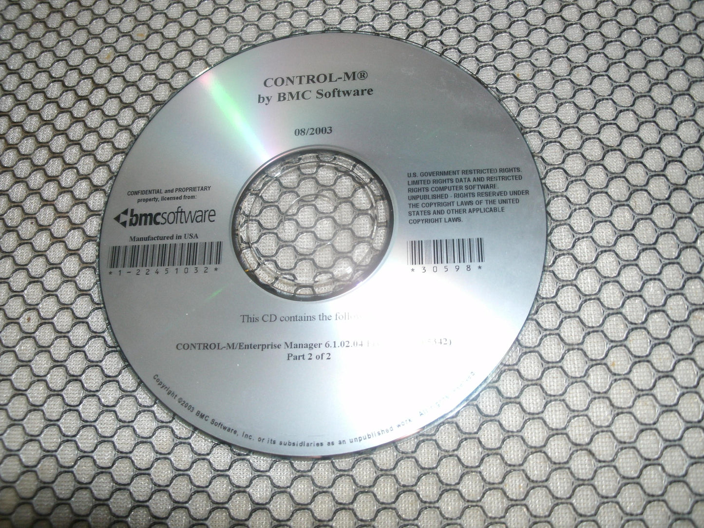 Control-M by BMC Software. 30597. New. 1 of 2 and 2 of 2.