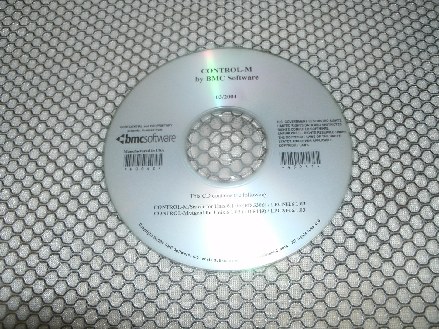 Control-M By BMC Software. New. 45251. CD.