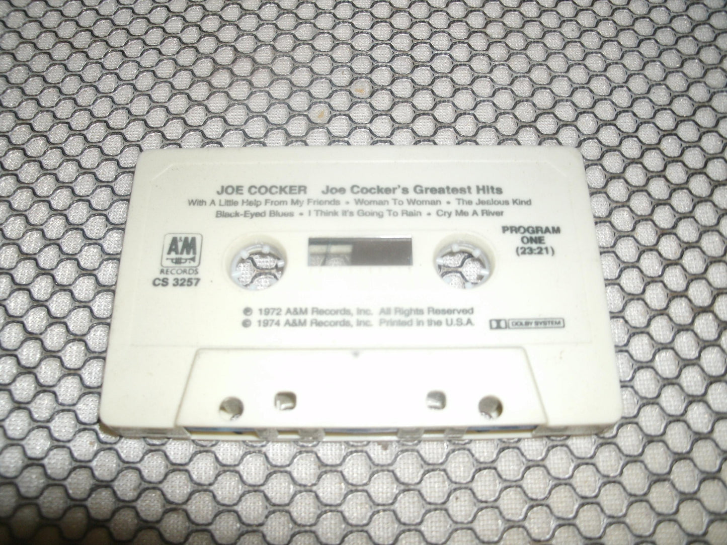 Joe Cocker Greatest Hits Cassette Tape. CS-3257.