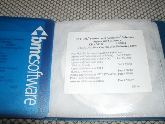 Patrol Performance Assurance Solutions CD. New. BMC.