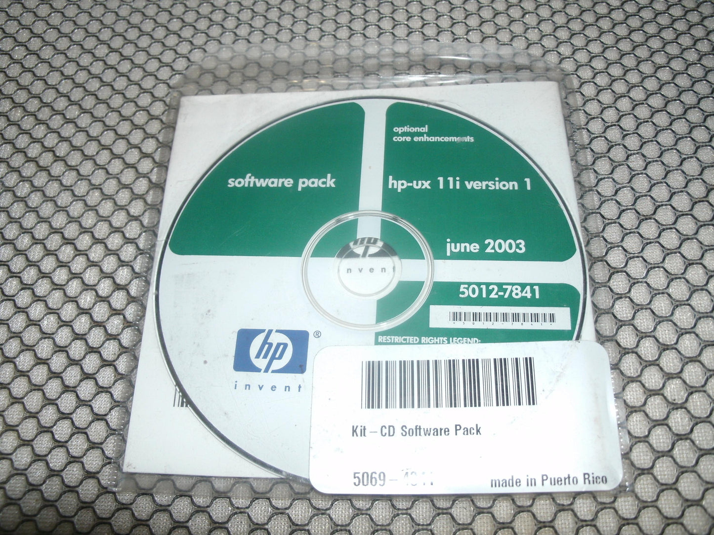 HP-UX 11i Version 1 Software Pack. 5012-7841. New.