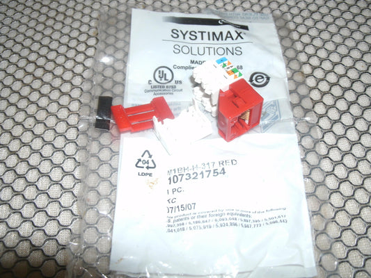 Systimax 107321754 CAT5 Connector. Red. New.
