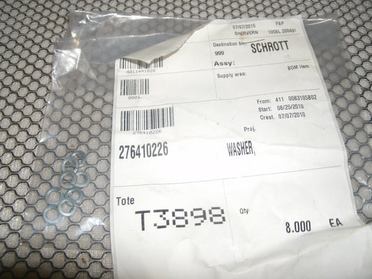 Siemens 276410226 Washers. 8 Per Order. New.