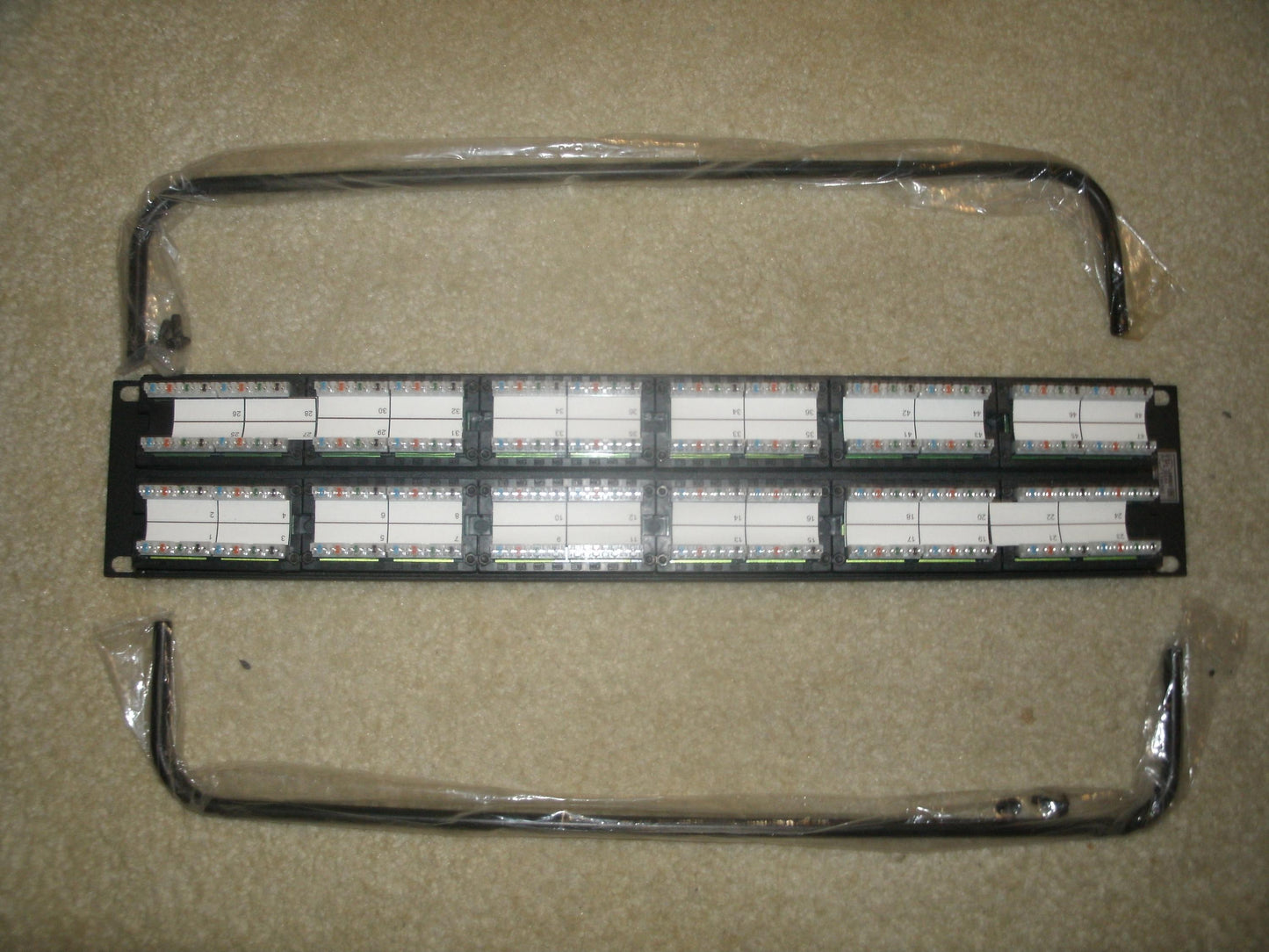 SII Cat-5 48 Port Patch Panel. Black. New. SII-48.