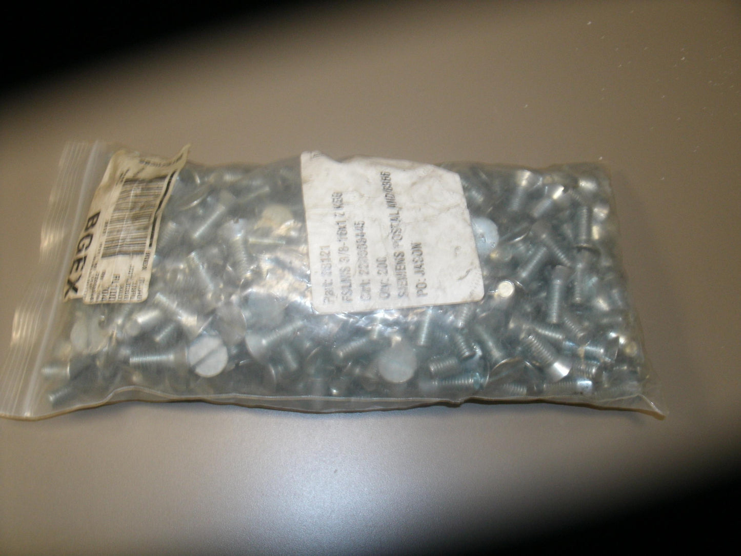 Siemens 28121 BGEX, FSLMS 3/8-16X1 Z KEG. 200 Count.