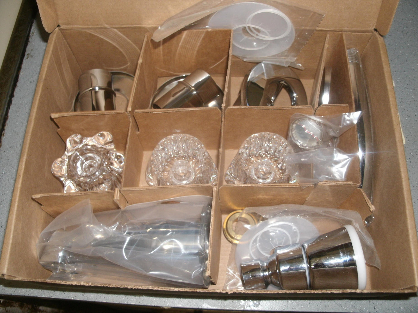 Price Pfister 01-118 Three Handle Tub & Shower Faucet.