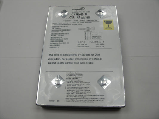 Seagate ST310014ACE 10.2 GB Hard Drive. New.