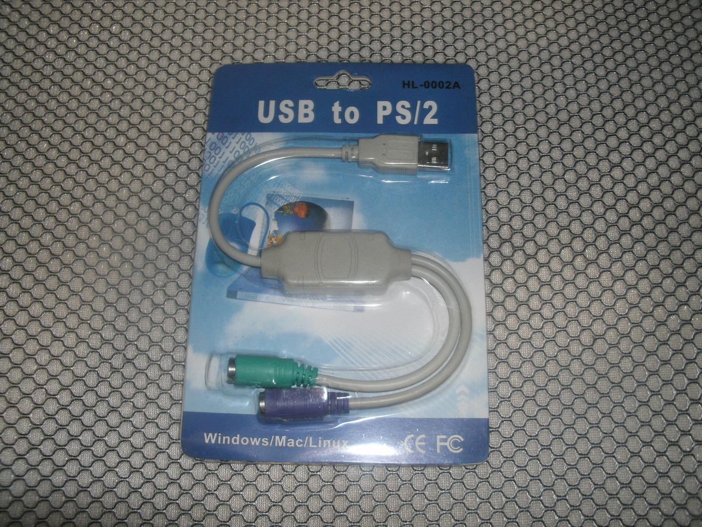 USB to 2 PS/2 Cable. HL-0002A. New.