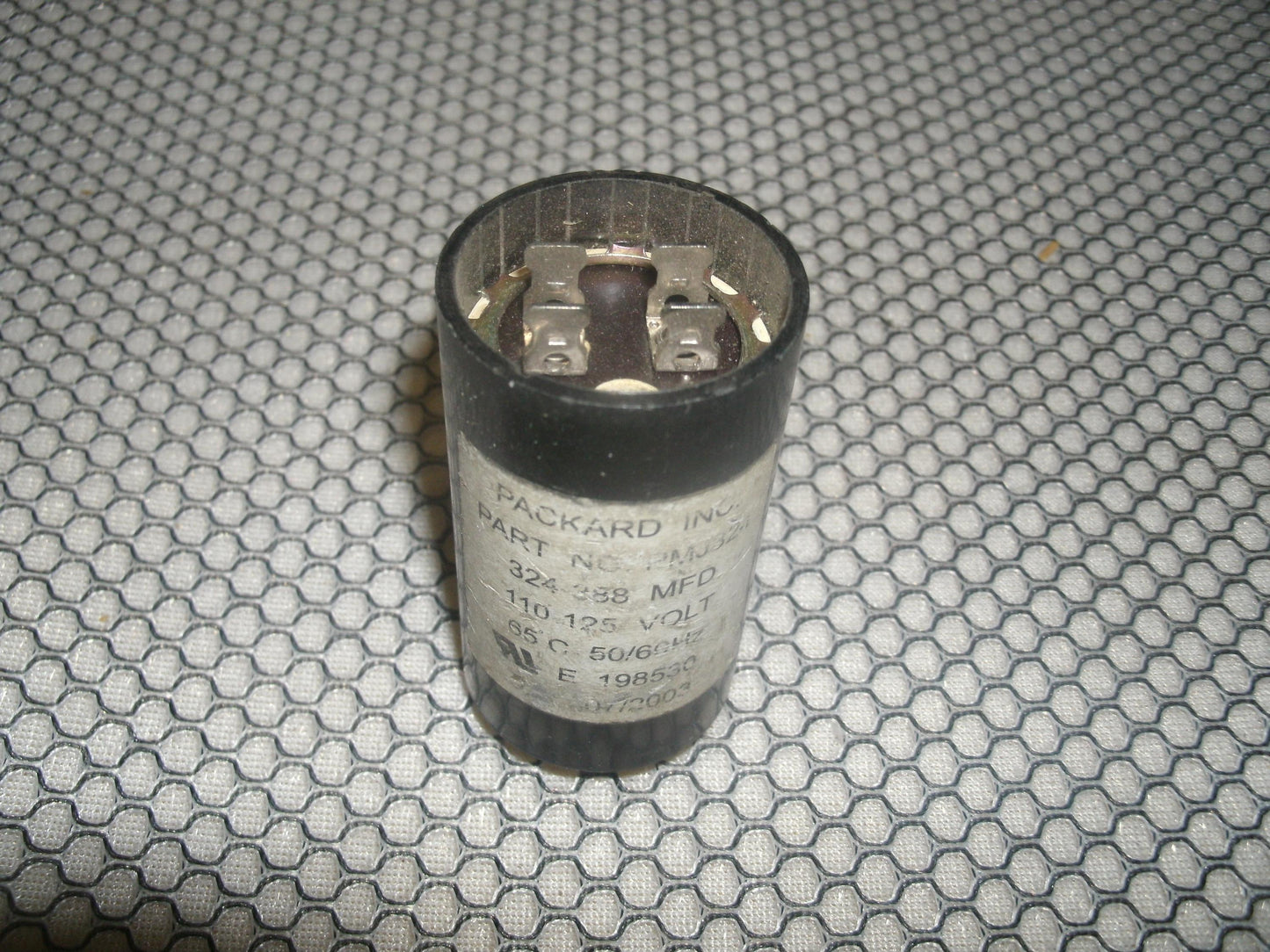 Packard PMJ324 Motor Start Capacitor. 324-388 MFD. Used.