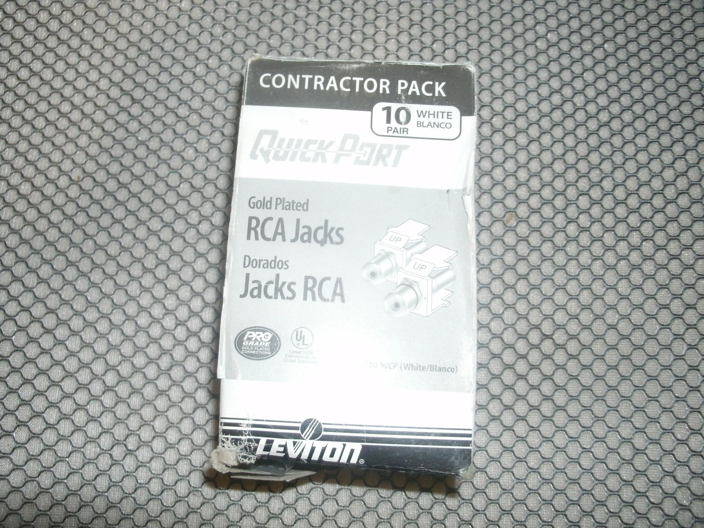 Leviton 40830-WCP RCA Jacks Gold Plated 10 Pair White 20 PCS