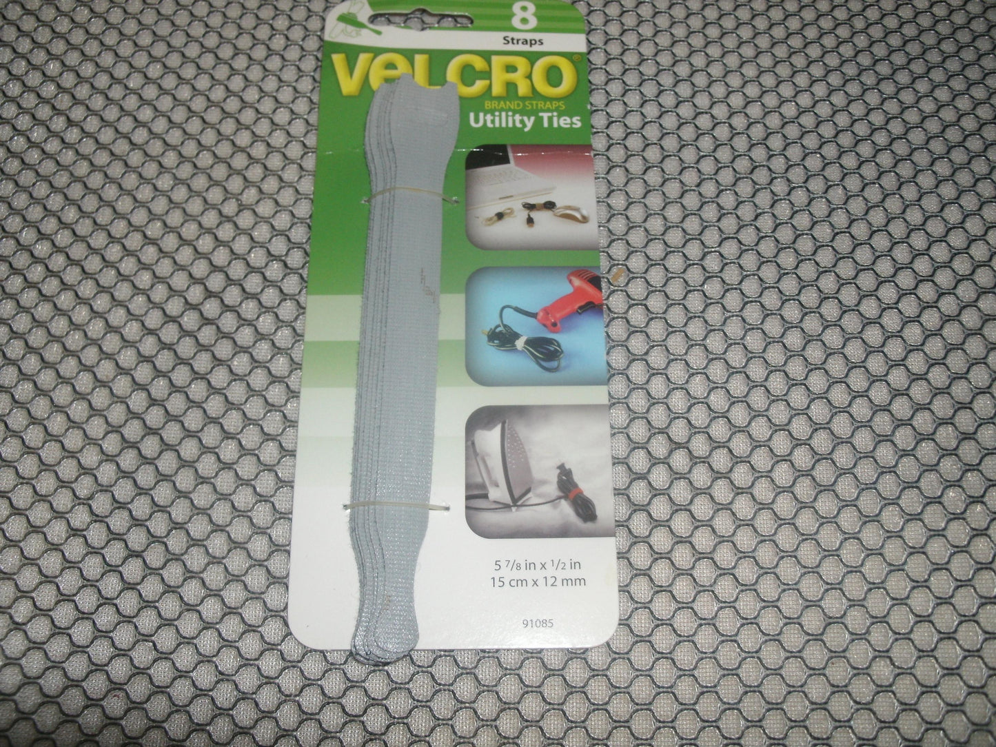 Velcro Brand 91085 Straps Utility Ties. 8 Straps. New. Grey.