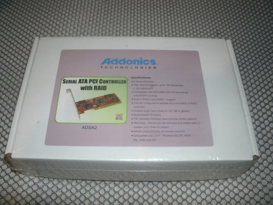 Addonics ADSA2 Serial ATA PCI Controller with RAID. New.