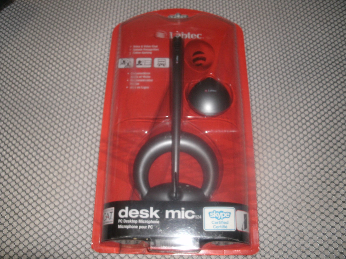 Labtec Desk Verse Mic 524 Desktop Multimedia Boom Microphone.