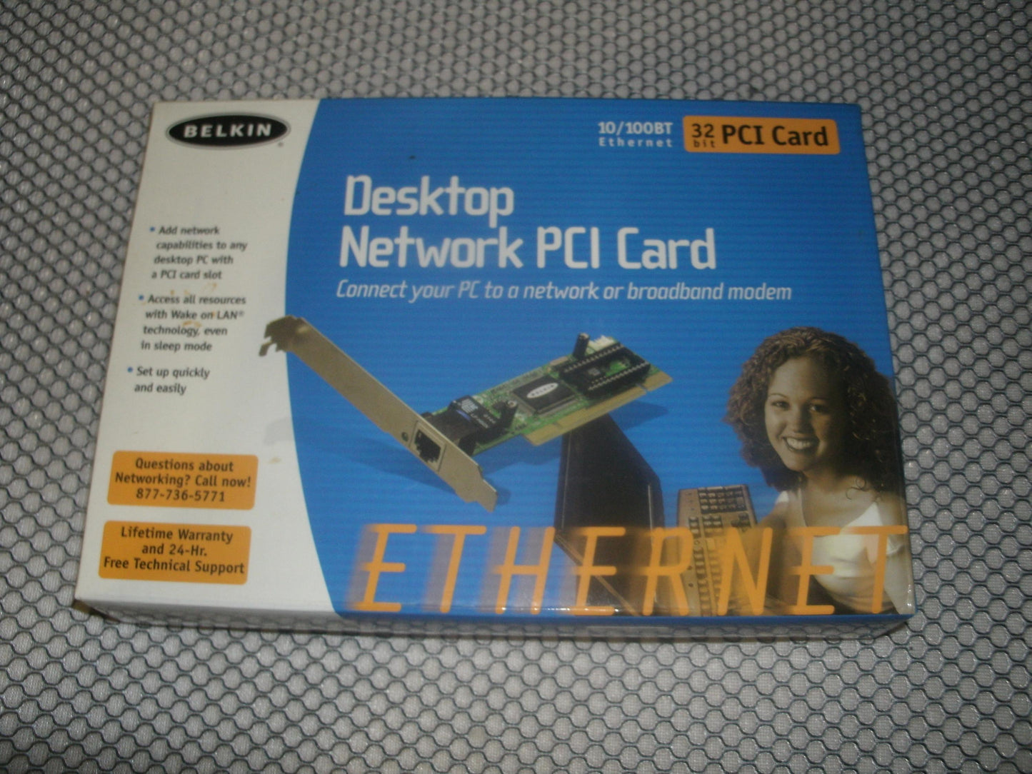 Belkin F5D5000 Desktop Network PCI Card. 32 BIT NIC Card.