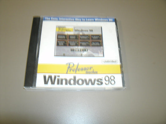Professor Teaches Windows 98. CD-ROM. PRF-WN8-V4. Used.
