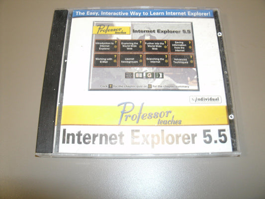 Professor Teaches Internet Explorer. 5.5. PRF-I55. Used.