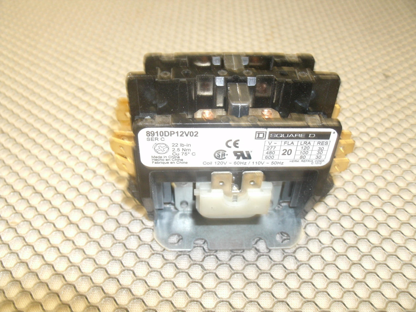 Square D 8910DP12V02 Contactor; Definite Purpose. New.