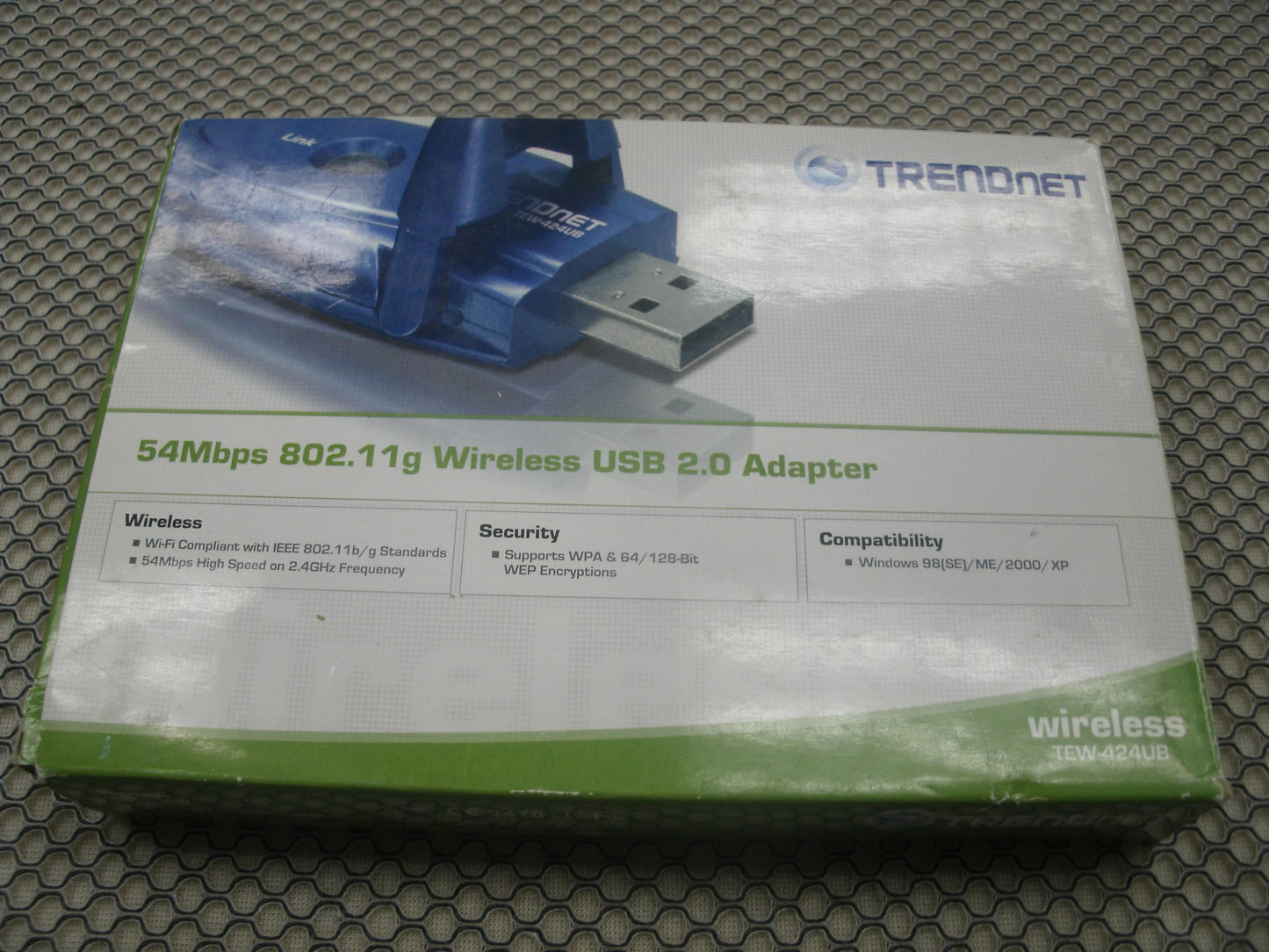TRENDnet 54Mbps Wireless G USB Adapter TEW-424UB.