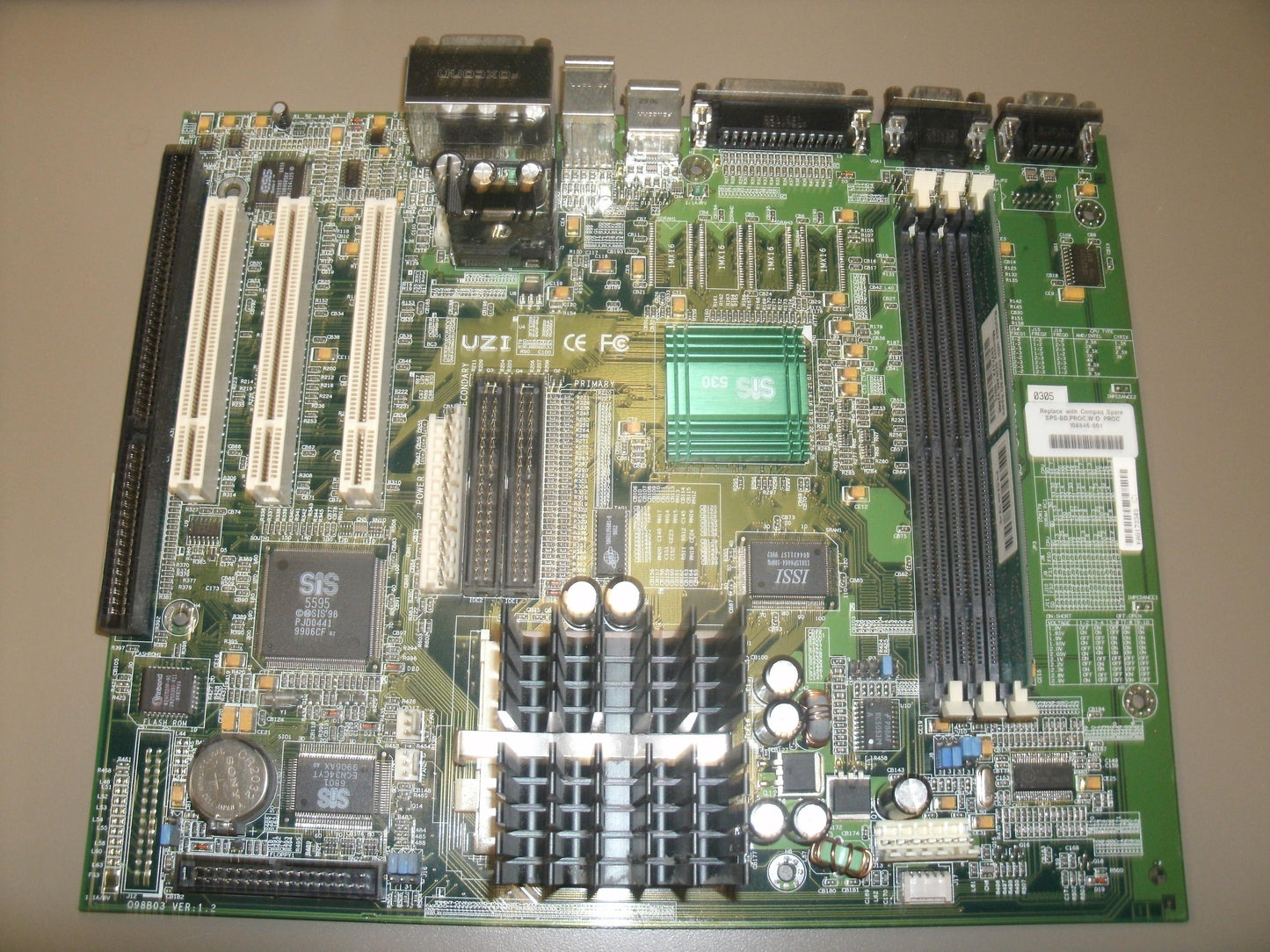 Compaq 108846-001 Motherboard With Processor.