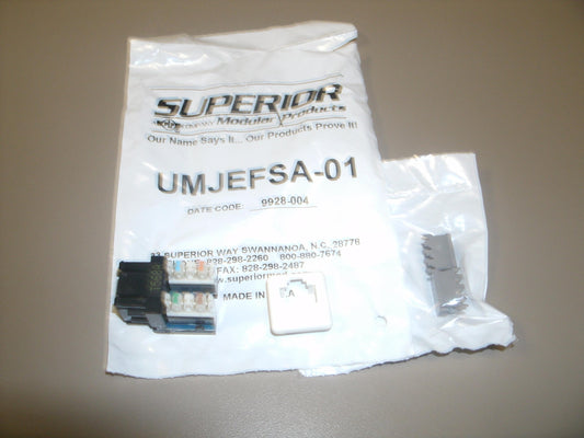 Superior UMJEFSA-01 RJ45 Connector Kit. New. CAT 5. (10)