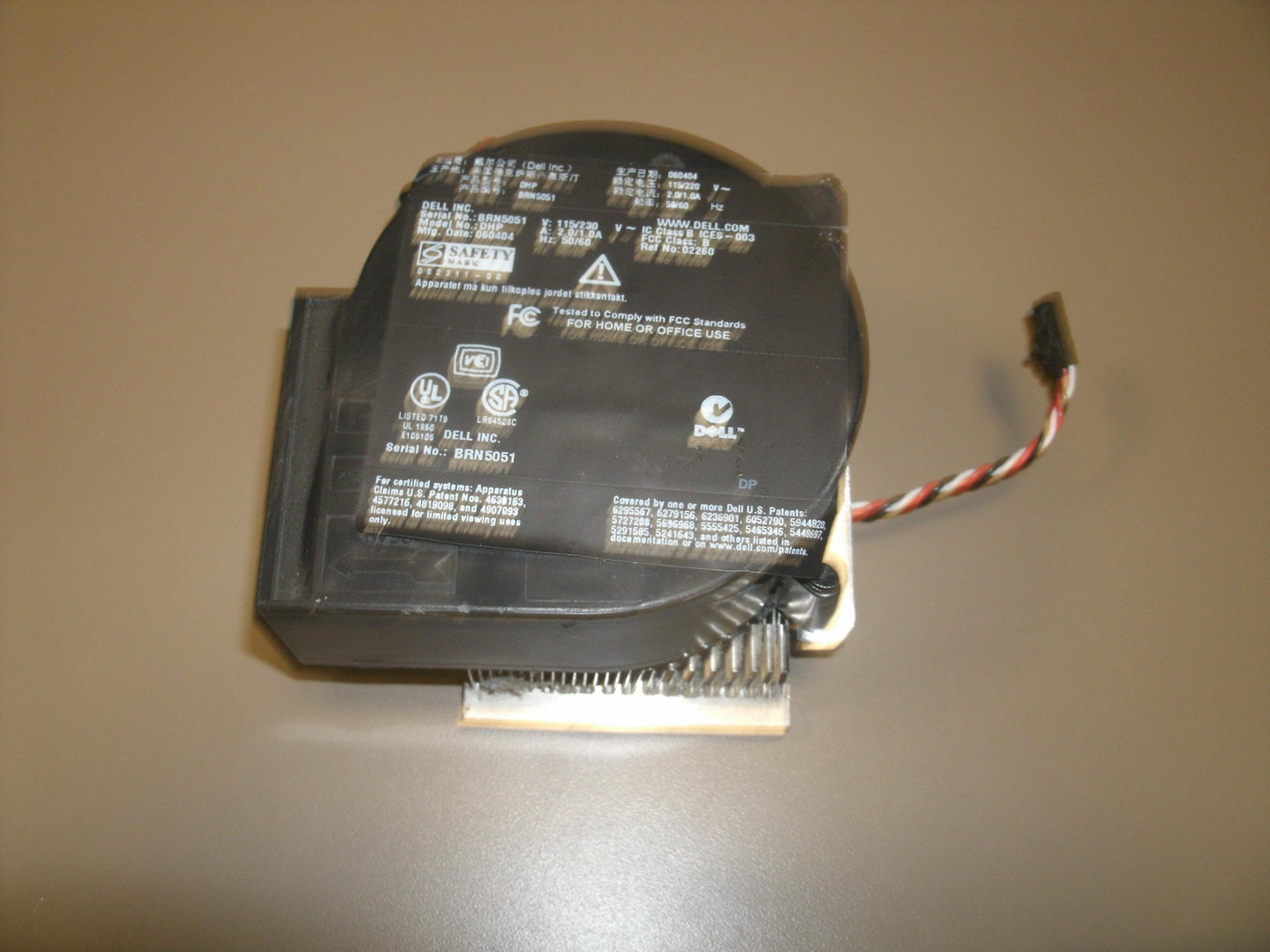 Dell DHP Fan and Heatsink. Working Pull. (9)