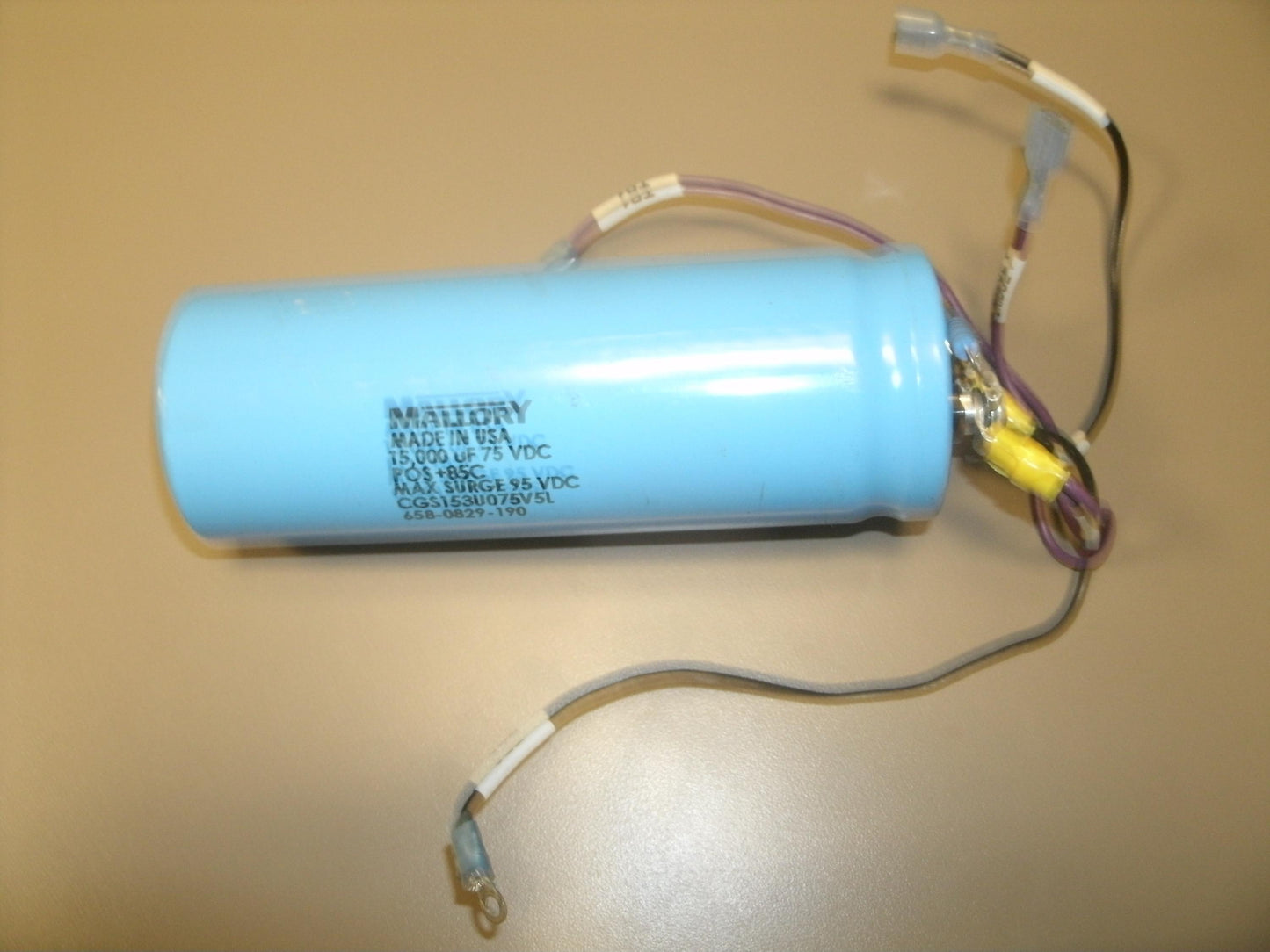 Mallory CGS153U075V5L Capacitor. 15,000 uf 75 VDC. (29)