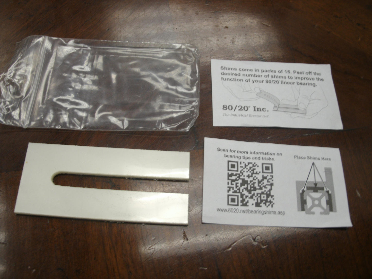 80/20 Inc. 6881, 15 Series Linear Bearing Shim Stock. 10 Shims.