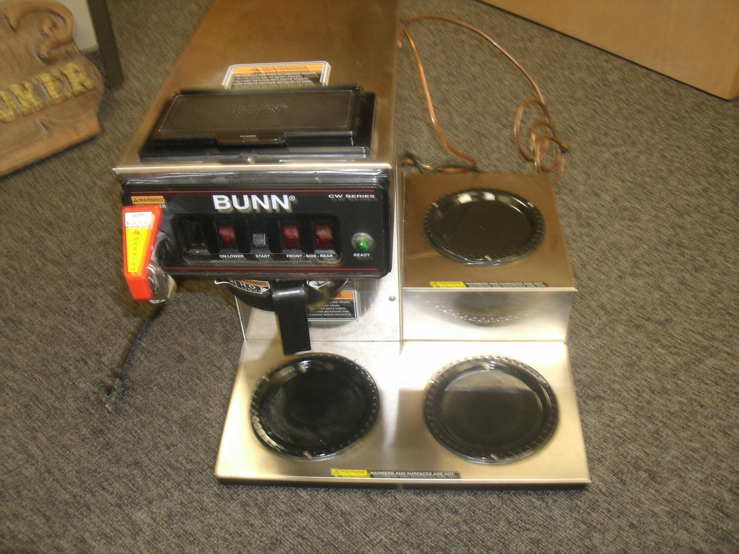 Bunn CW Series, CWTF15-3L PF, 3 Pot, 12950.0212. Used.