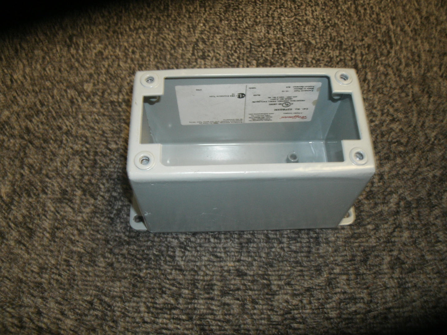 Hoffman E2PBGXM Enclosure for 2  Pushbuttons, Steel, Gray. (6)