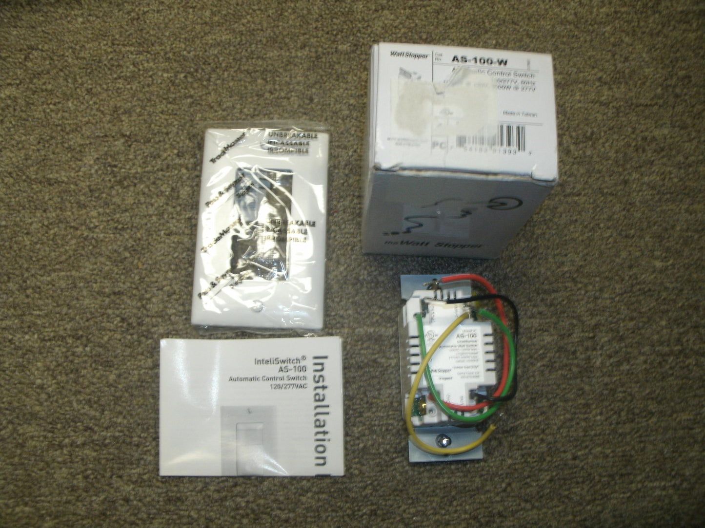 Wattstopper AS-100-W InteliSwitch Automatic Control Switch.
