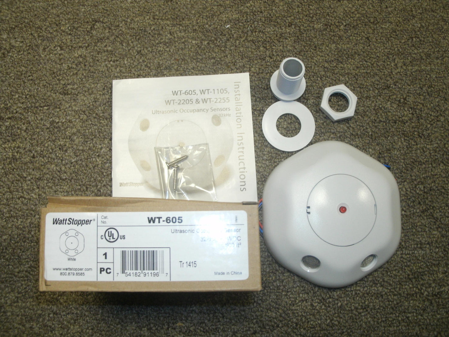 Wattstopper WT-605 WT Ultrasonic Ceiling Sensor. New.